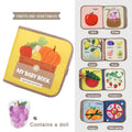 Montessori Busy Book Baby Early Education Book，Puzzle Toy, Animal Cognitive Fabric Book, Repeated Paste Book & Sensory Toys