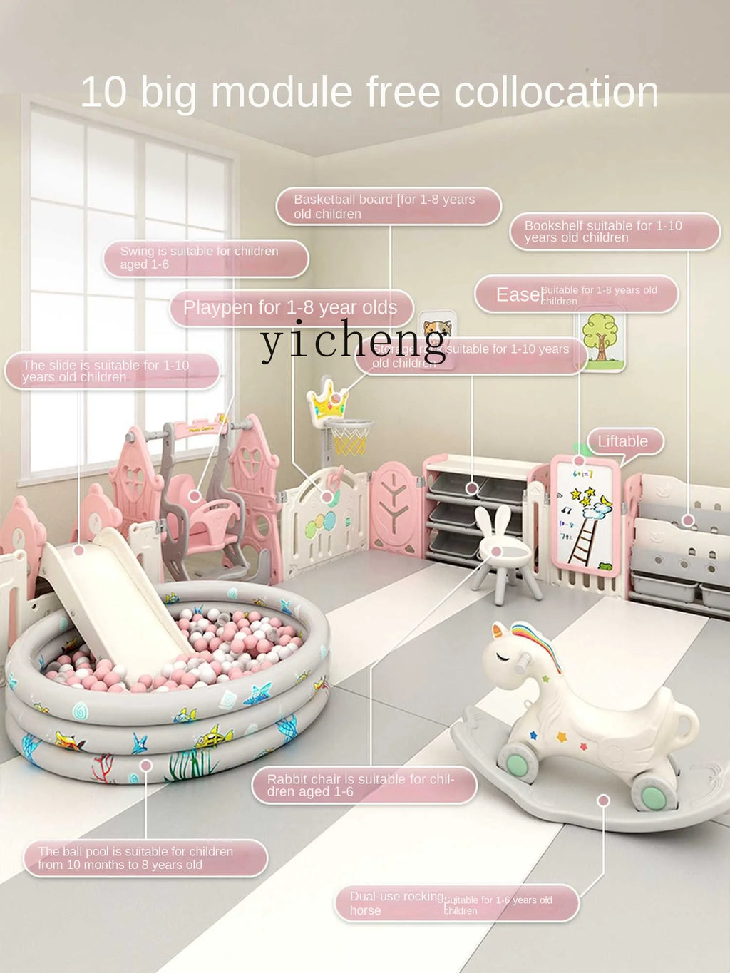 XL Children'S Playpen Protective Grating Baby Indoor Home Folding Ground Crawling Mat