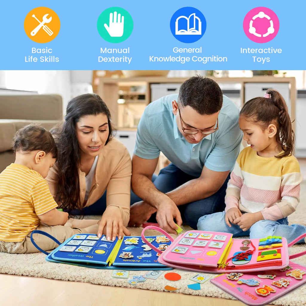Busy Board Montessori Toys for Toddler Busy Book Sensory Preshool Early Education Learning Fine Motor Skills Toys for Children