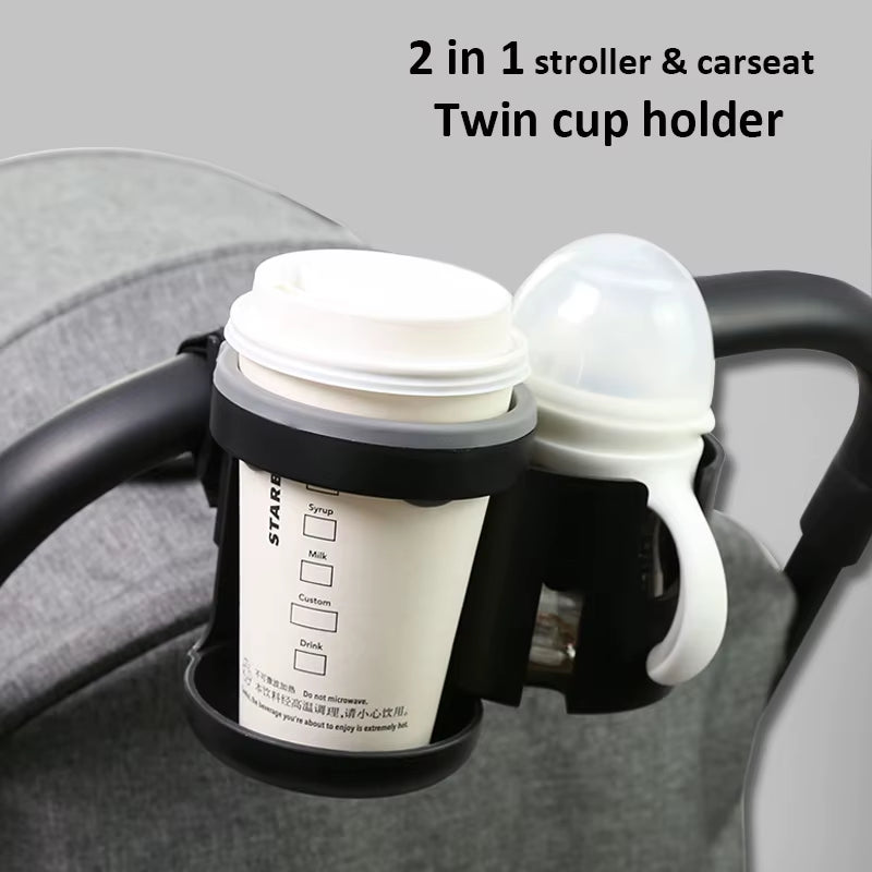 Baby Stroller Accessories Coffee Cup Holder Universal Tricycle Pram Water Bottle Mobile Phone and Drink Holder Wheelchair Cart