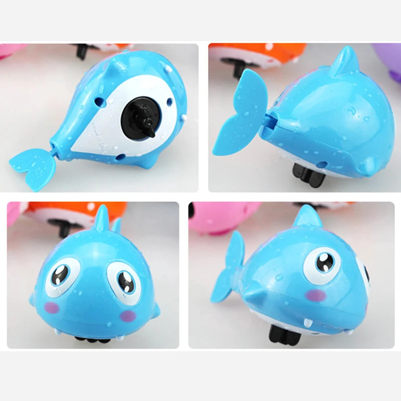 1Pcs Bath Toys Turtle Dolphin Baby Shower Baby Wind up Swim Play Toy Swimming Pool Accessories Baby Play in Water Random Color