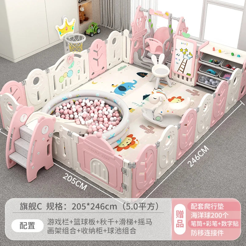 XL Children'S Playpen Protective Grating Baby Indoor Home Folding Ground Crawling Mat