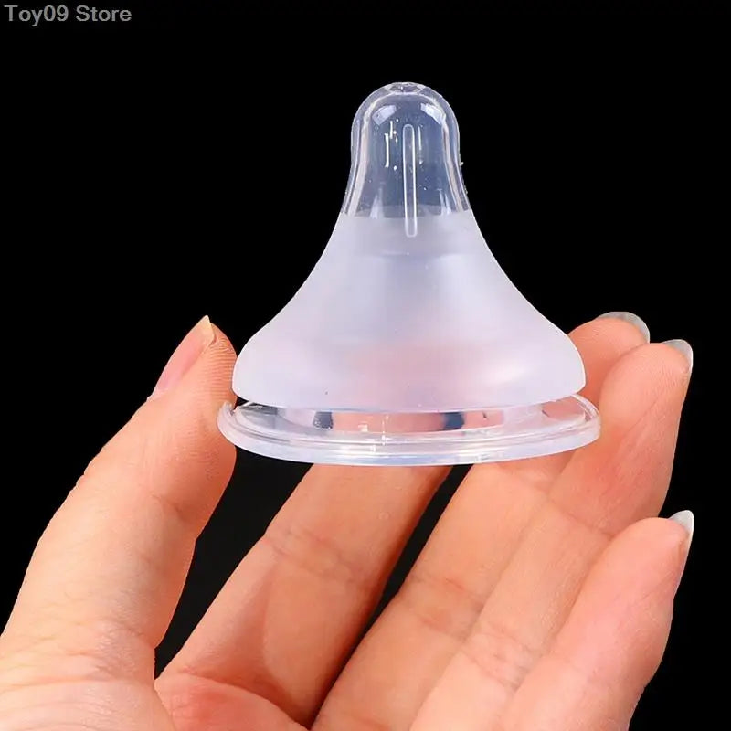 Baby Newborns Soft Safety Liquid Silicone Pacifier Nipple Natural Flexible Replacement Accessories for Wide Mouth Milk Bottle