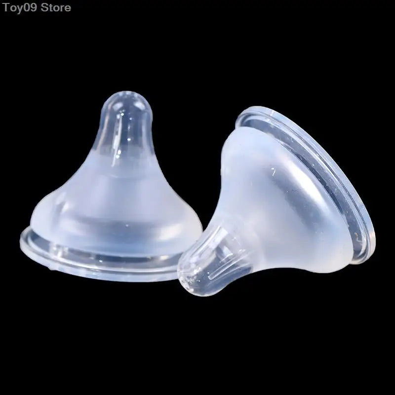 Baby Newborns Soft Safety Liquid Silicone Pacifier Nipple Natural Flexible Replacement Accessories for Wide Mouth Milk Bottle