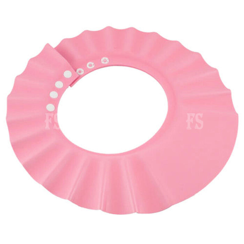 ADJUSTABLE BABY SHOWER CAP BABY KIDS CHILDREN BATH SHAMPOO SHIELD HAT WASH HAIR