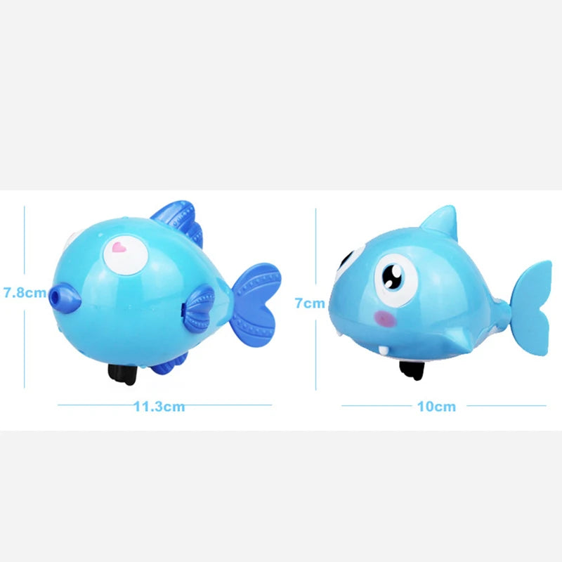 1Pcs Bath Toys Turtle Dolphin Baby Shower Baby Wind up Swim Play Toy Swimming Pool Accessories Baby Play in Water Random Color