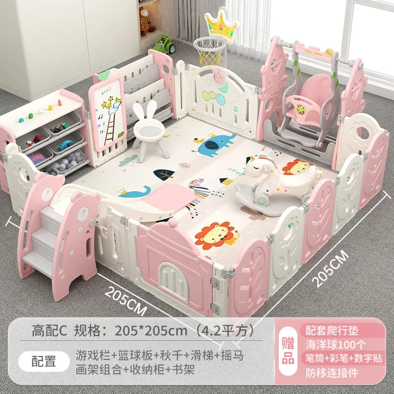 XL Children'S Playpen Protective Grating Baby Indoor Home Folding Ground Crawling Mat