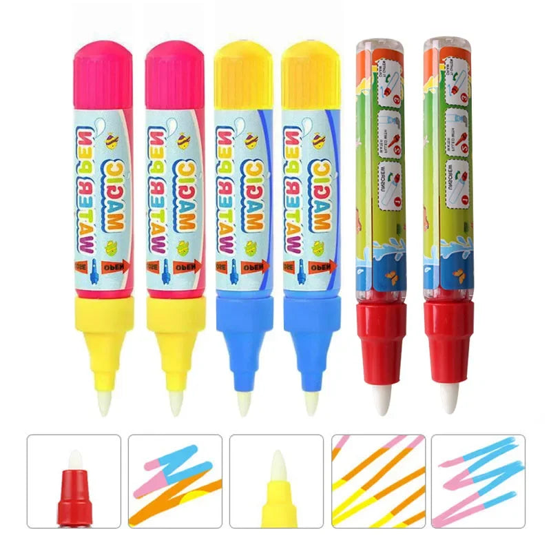 Magical Water Drawing Pen Toy Pen Kid Painting Water Writing Mat Pen Doodle Pens Replacement Tool Education Toy for Kids
