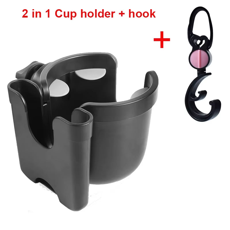 Baby Stroller Accessories Coffee Cup Holder Universal Tricycle Pram Water Bottle Mobile Phone and Drink Holder Wheelchair Cart