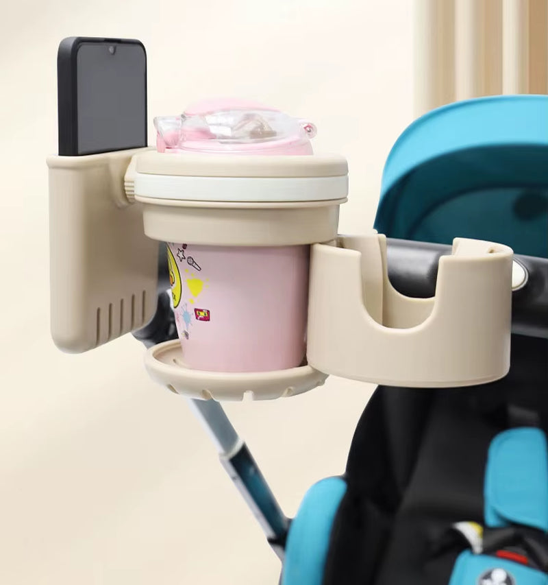 Baby Stroller Accessories Coffee Cup Holder Universal Tricycle Pram Water Bottle Mobile Phone and Drink Holder Wheelchair Cart