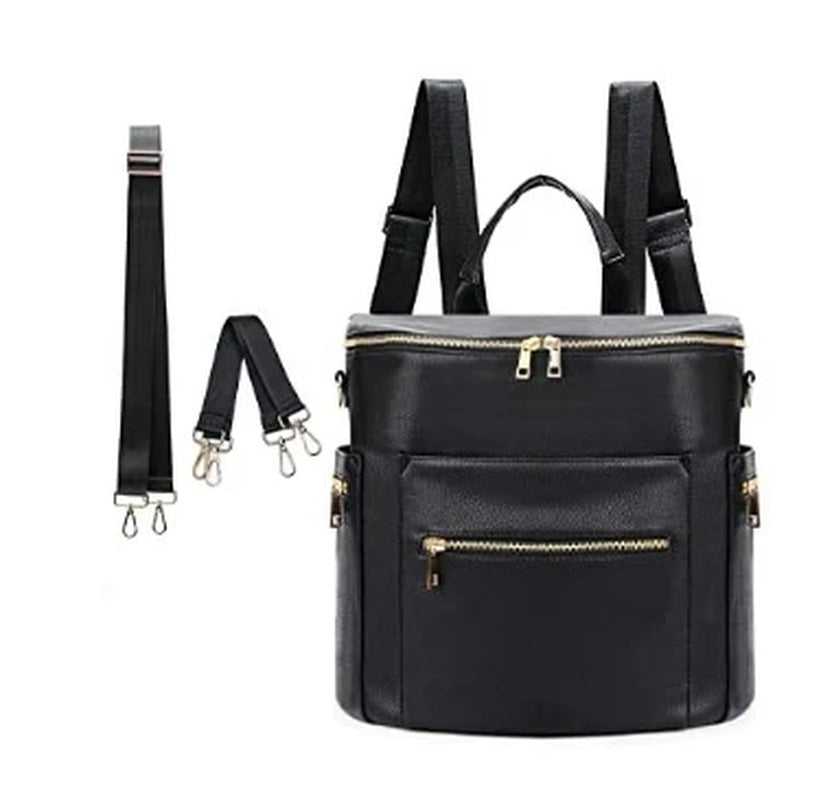 New Fashion Mommy Bag Pu Leather Diaper Backpack Bag with Changing Pad Baby Organizer Baby Nappy Bag Mummy Daddy Backpack