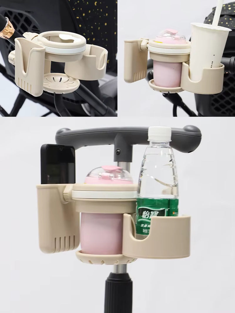 Baby Stroller Accessories Coffee Cup Holder Universal Tricycle Pram Water Bottle Mobile Phone and Drink Holder Wheelchair Cart