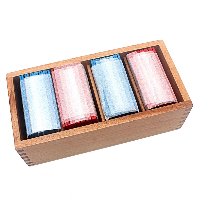 Baby Toy Montessori Lower and Capital Case Sandpaper Blue Red Letters Wood Box for Early Childhood Preschool Brinquedos Juguetes