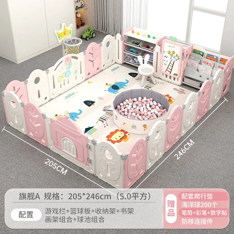 XL Children'S Playpen Protective Grating Baby Indoor Home Folding Ground Crawling Mat