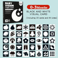 Montessori Vision Stimulation Cards Black White High Contrast Card Stimulate Visual Early Educational Learning Toys