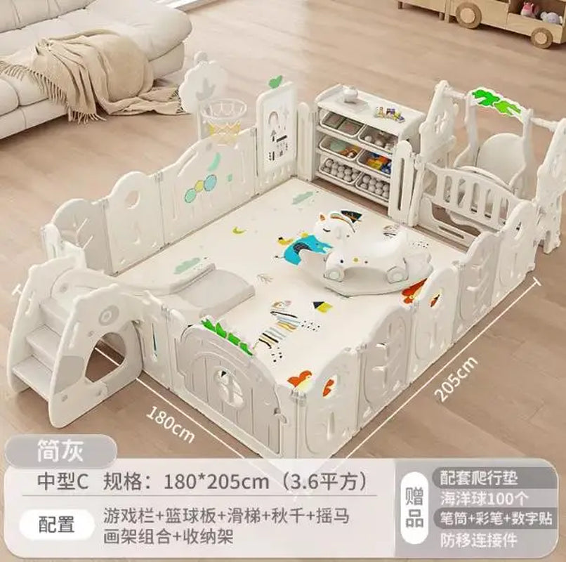 XL Children'S Playpen Protective Grating Baby Indoor Home Folding Ground Crawling Mat