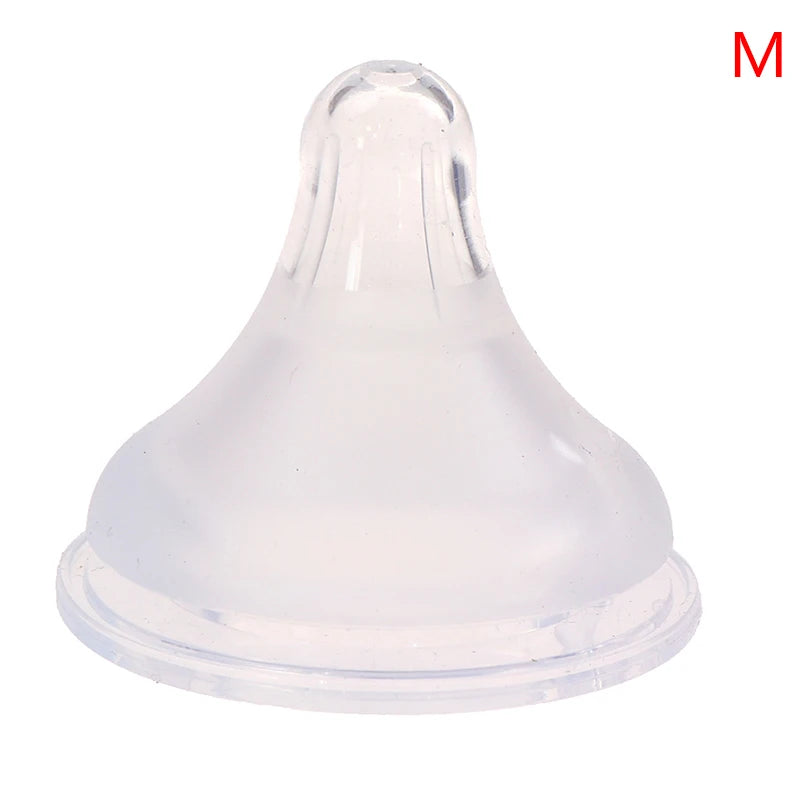 Baby Newborns Soft Safety Liquid Silicone Pacifier Nipple Natural Flexible Replacement Accessories for Wide Mouth Milk Bottle