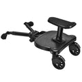 Portable Buggy Board with Seat Universal Kiddy Boards Pram Standing Board 360° Rotation Pram Accessory for Children 25Kg
